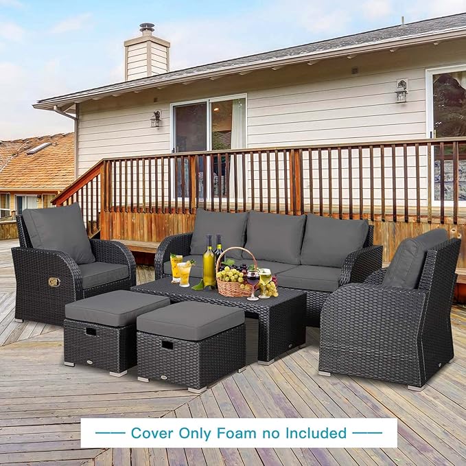 NettyPro Outdoor Patio Lounge Chair Cushion Covers - Image 6