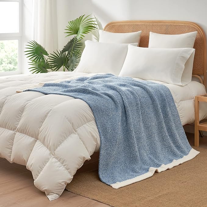 Snuggle Sac Heather Blue Throw Blanket - Image 7
