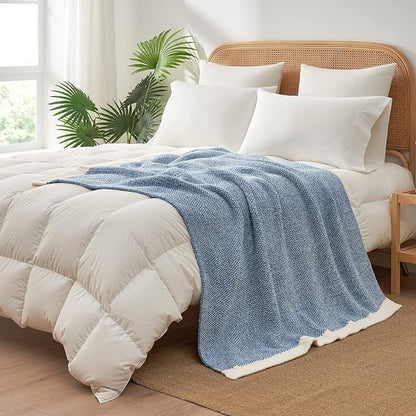 Snuggle Sac Heather Blue Throw Blanket - Image 7