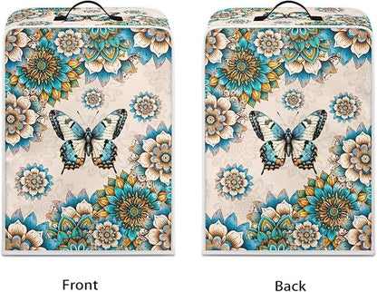 Mumeson Vintage Butterfly Flowers Coffee Maker Cover Blender Dust Pouch Kitchen - Image 2
