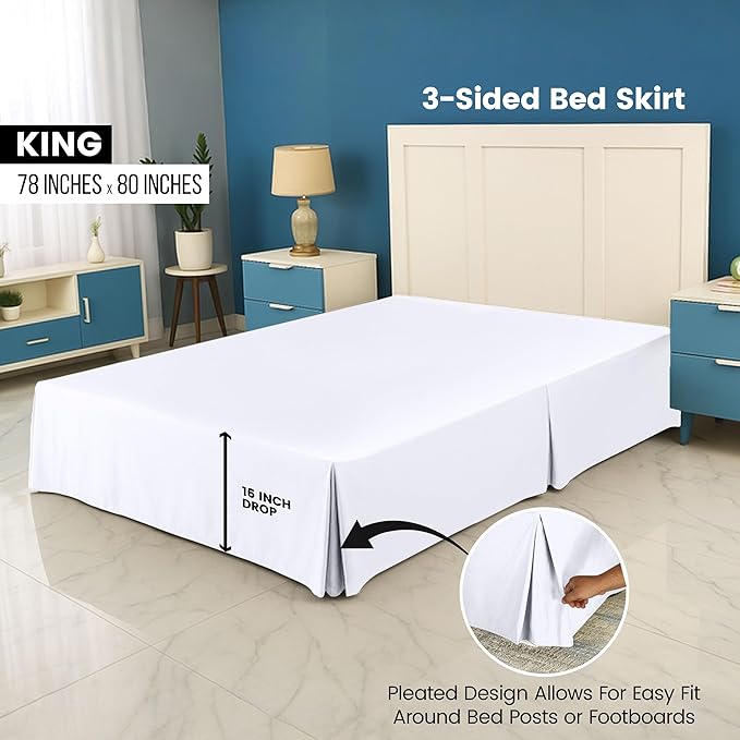 Utopia Bedding King Bed Skirt - Image 3
