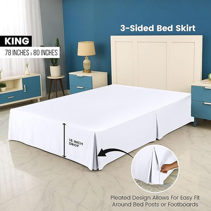 Utopia Bedding King Bed Skirt - Image 3