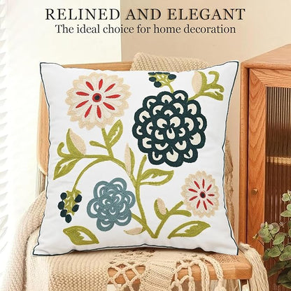 Embroidered Pillow Case Spring Soft Throw Pillow Cover Modern Decorative - Image 3