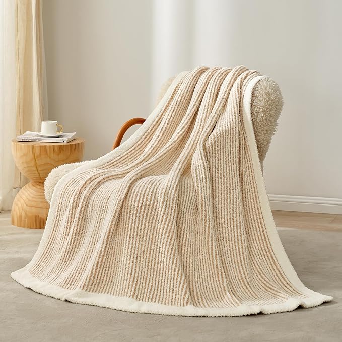 Snuggle Sac Fluffy Bedding Blanket Twin Size, Soft Luxurious Knit Throws - Image 8