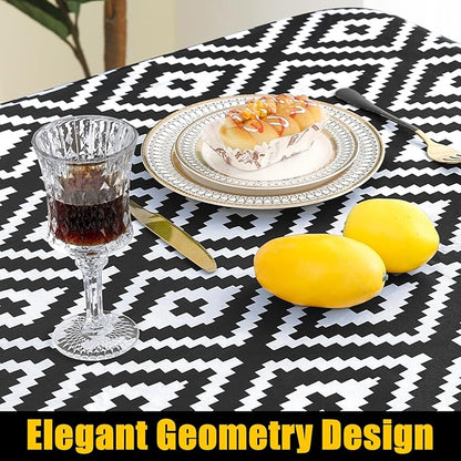 Smiry Rectangle Picnic Table Cloth, Waterproof Elastic Fitted Outdoor - Image 8