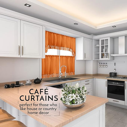 American Linen Café Curtains for Kitchen, Bathroom Curtains - Image 2