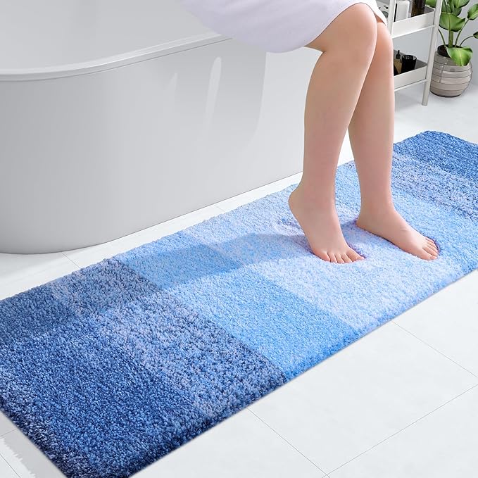 OLANLY Bathroom Runner Rugs 59x20, Extra Soft Absorbent Microfiber Bath Rugs by OLANLY