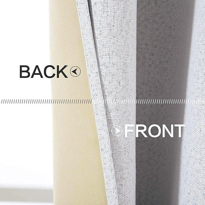 MIULEE Linen Texture Full Blackout Curtain - Image 6
