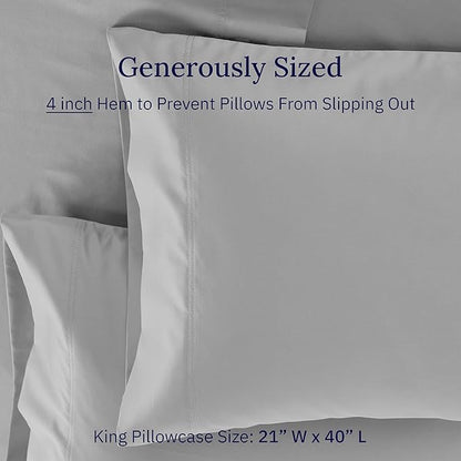 CALIFORNIA DESIGN DEN Luxuriously Soft Hotel Quality 600 Thread Count, 100% - Image 5