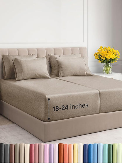 Extra Deep Split King Sheet Set by CGKUnlimited