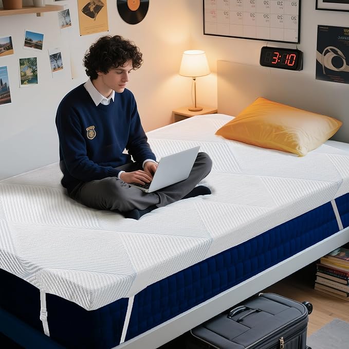 3 Inch Twin Size Gel Memory Foam Mattress Topper by Unknown