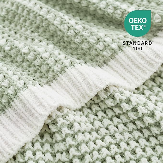 Amélie Home Waffle Chenille Throw Blanket - Image 5