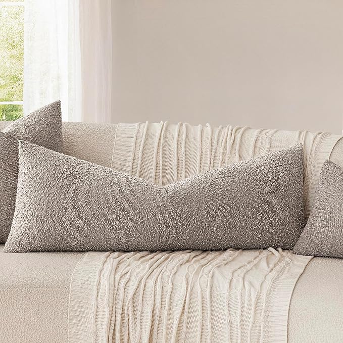 Foindtower Decorative Textured Boucle Throw Pillow Covers Accent Solid Pillow - Image 4