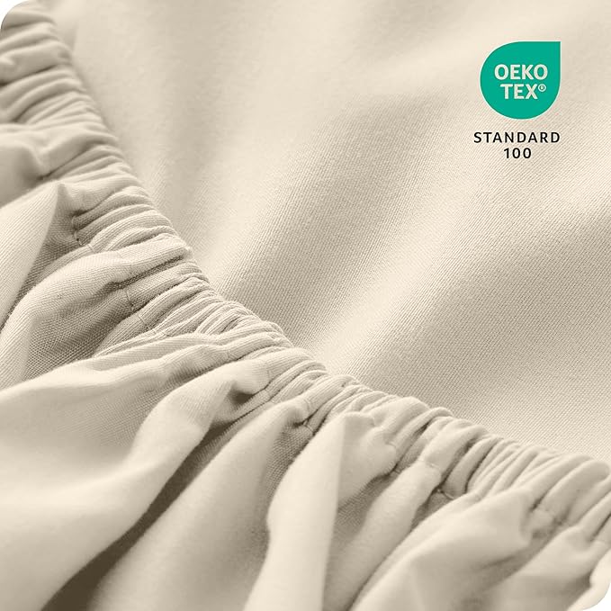 Bare Home 2-Pack Fitted Bottom Sheets Split King - Image 5