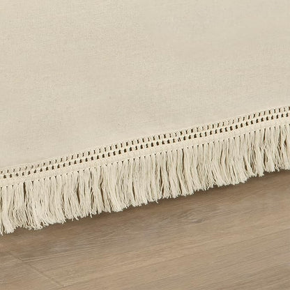 Lush Decor Boho Fringe 15-Inch Tailored Drop Easy Fit Bedskirt - Image 3