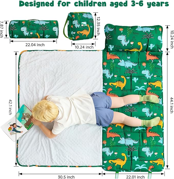 DJY Toddler Nap Mat, Kid Slumber Bag - Image 2
