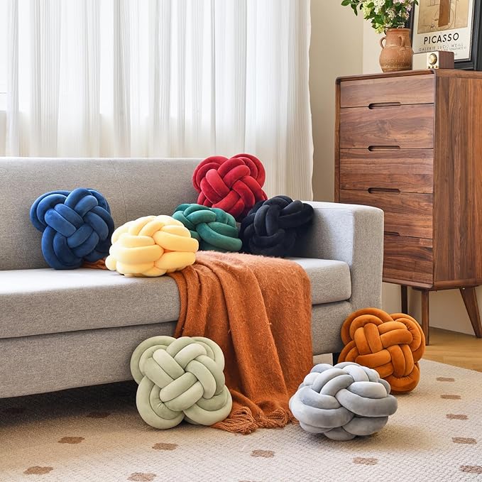 Xuyier Knot Pillow Ball, Decorative Throw Pillows - Image 5