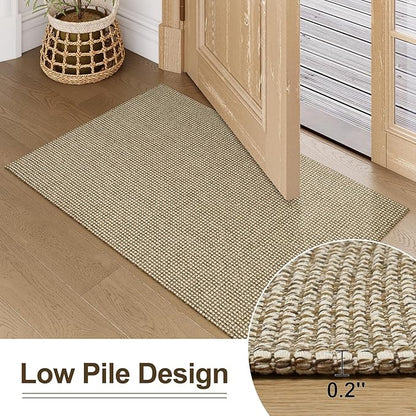 Uphome Kitchen Runner Rug, Low Pile Woven Cotton Modern Carpet Runners - Image 4