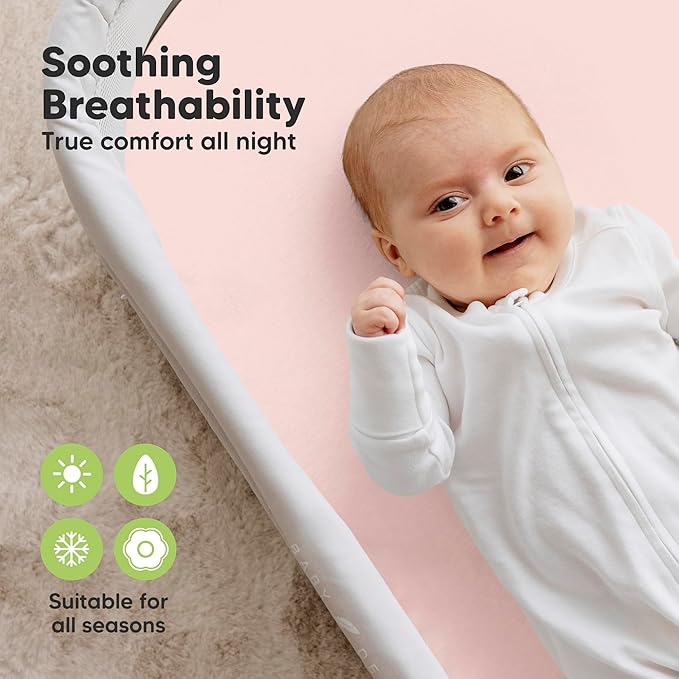 2-Pack Organic Bassinet Sheets for Girls, Boys - Image 4