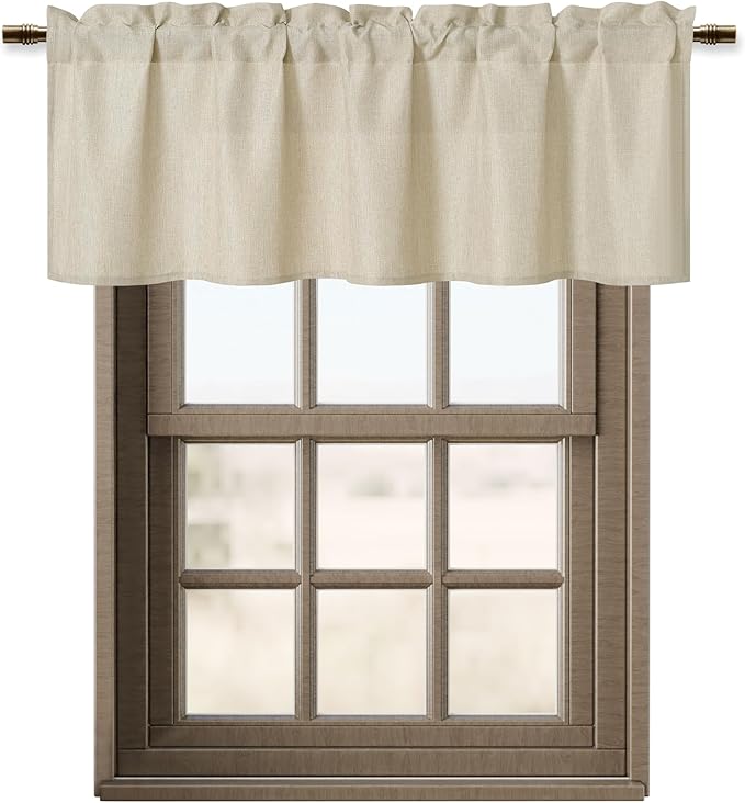 Hiasan Faux Linen Valance Curtains - Image 7