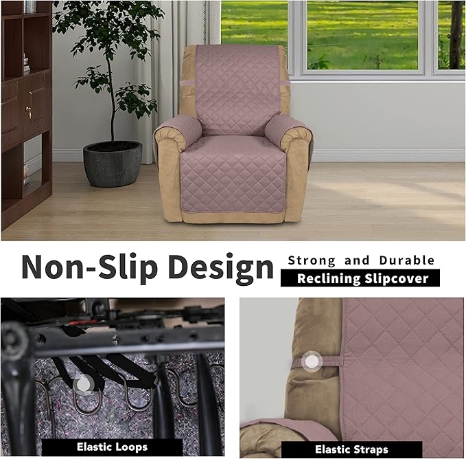 Easy-Going Recliner Chair Slipcover Reversible Sofa Cover Water Resistant Couch - Image 3