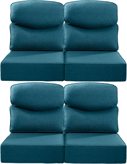 Luxury 24x24x6 Inch Smile Patio Dining Chair Cushions Set of 4 by ACTREST