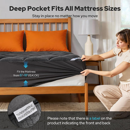 bedlore waterproof queen mattress protector, breathable mattress pad, package contents