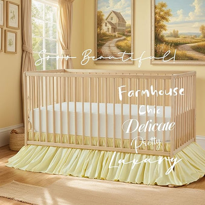 Brandream Gathered Crib Skirt, Baby Boy, Baby Girl, Gender Neutral Crib Skirt - Image 2