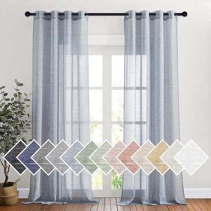 NICETOWN Sheer Curtains Flax Texture by NICETOWN