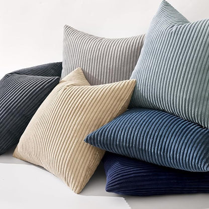MIULEE Winter Pack of 2 Corduroy Pillow Covers Soft Soild Cushion Cases - Image 6