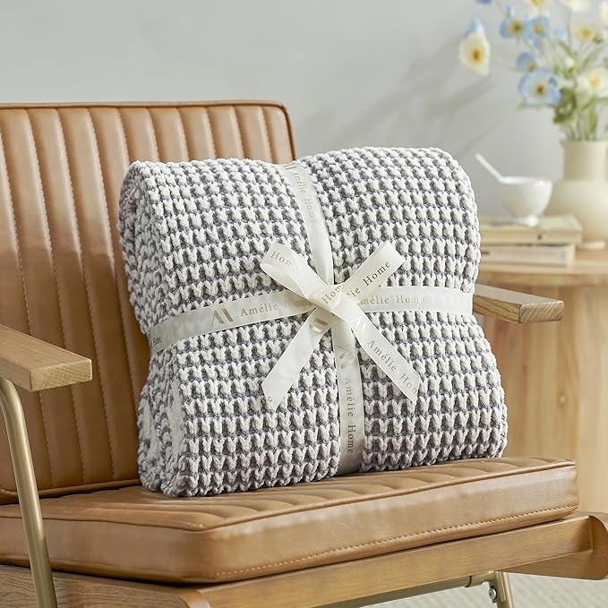 Amélie Home Waffle Chenille Throw Blanket - Image 6