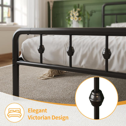 lutown-teen 12 inch twin bed frames with headboard showing dimensions