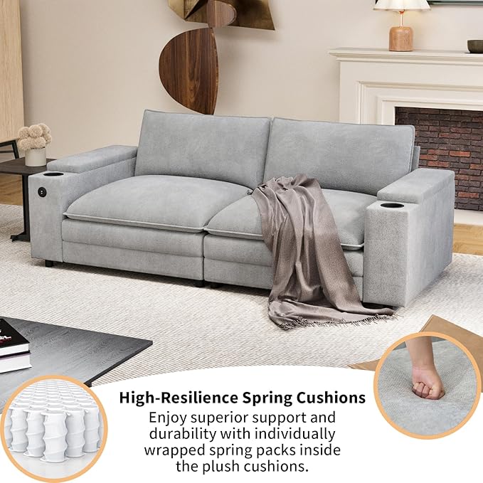 81.5" Loveseat Cloud Sofa Couch - Image 5