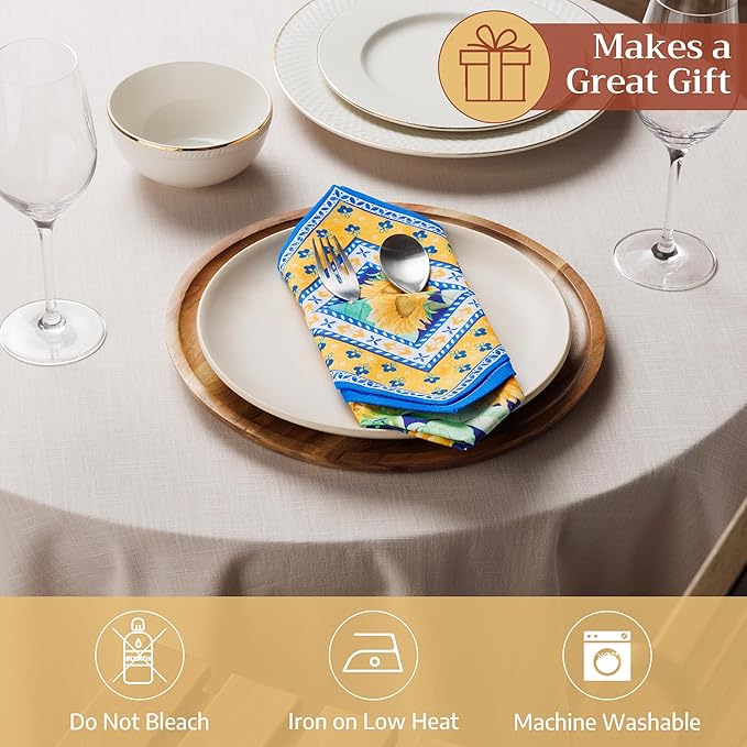 Maison d' Hermine Cloth Napkins Set of 4 100% Cotton Soft & Durable Everyday - Image 4