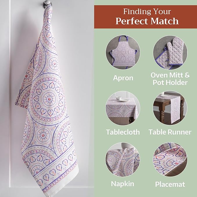 Maison d' Hermine Kitchen Towels Set of 3 100% Cotton 27.50" x 20" Reusable - Image 5