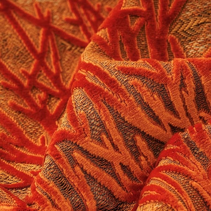 Yangest Burnt Orange Twigs Throw Pillow Cover Branches Velvet Cushion Case - Image 3