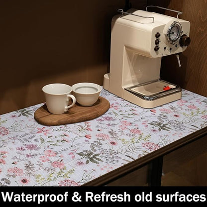 Floral Leaf Shelf Liners Strong Non-Slip and Non Adhesive 12IN x 20FT Shelf and - Image 9