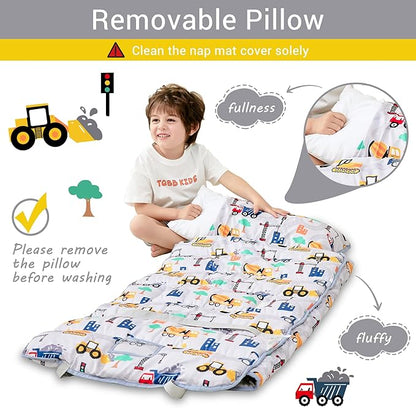 Toddler Nap Mat with Pillow and Blanket, Extra Large Rolled Napping Mats - Image 5