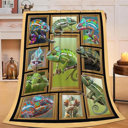 Lizard Blanket Lizard Throw Blanket Flannel Stuff Merch Cozy Decor Fleece Plush by Unknown
