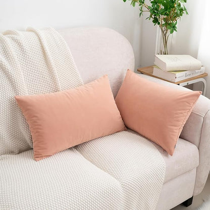 HWY 50 Dusty Pink Velvet Rectangular Throw Pillow Covers 12x20 Inch - Image 7