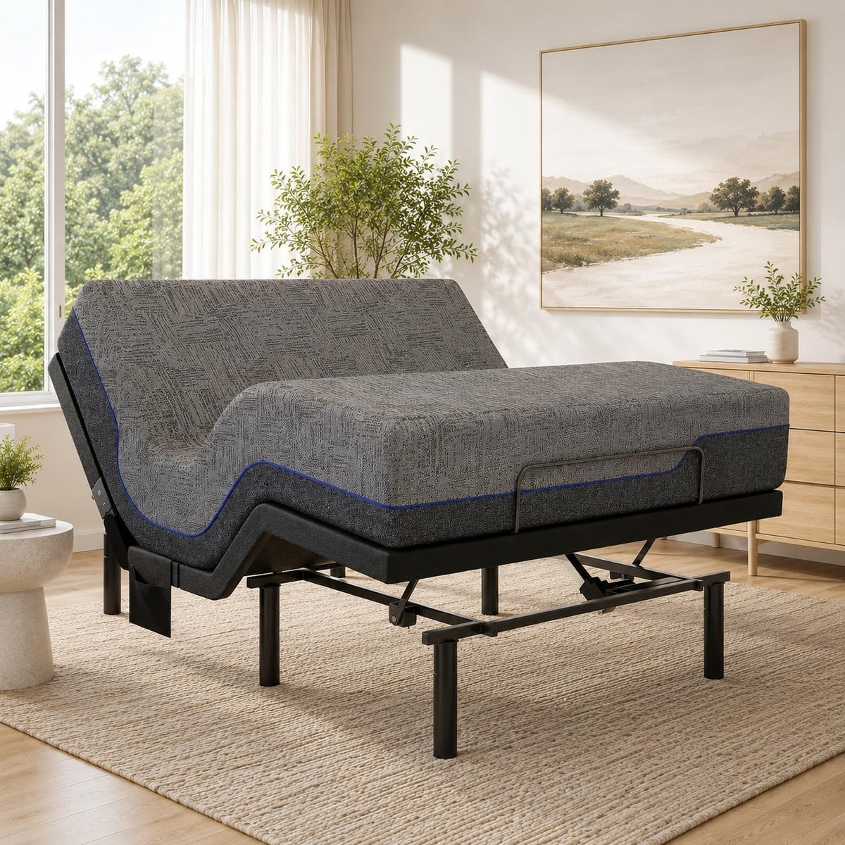 marsail adjustable bed frame full with mattress set, main product view