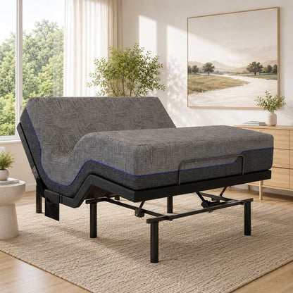 marsail adjustable bed frame full with mattress set, main product view