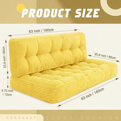 63 Inch Folding Sofa Bed Convertible Chair, 2-in-1 Convertible Boneless Sofa - Image 3