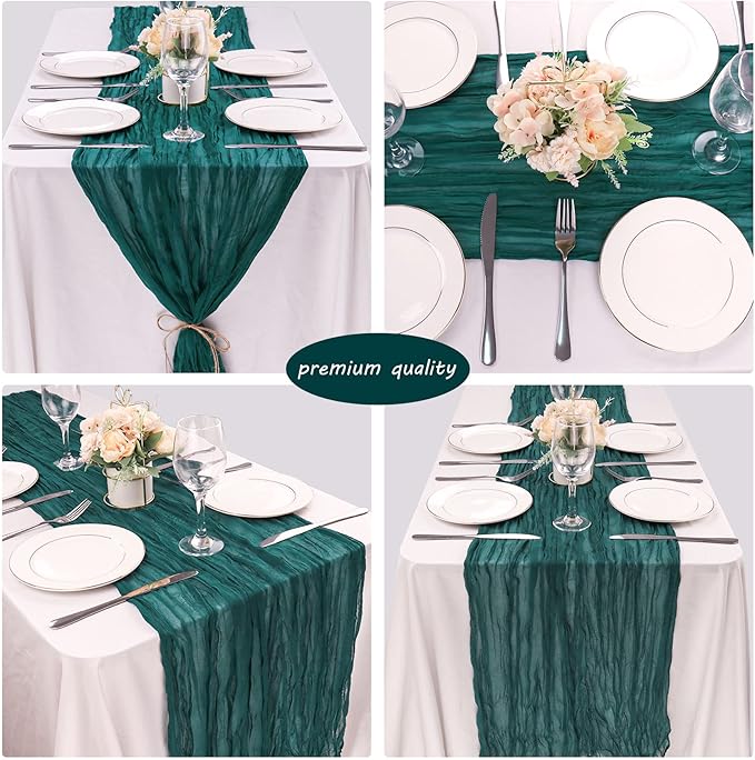 12 Pack 10Ft Cheesecloth Table Runner 35x120 Inch Boho Gauze Table Runner - Image 5