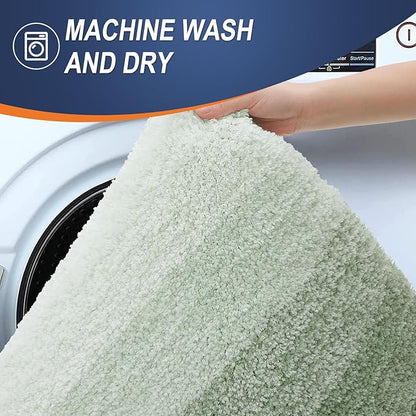 OLANLY Bathroom Runner Rugs 47x17, Extra Soft Absorbent Microfiber Bath Rugs - Image 5