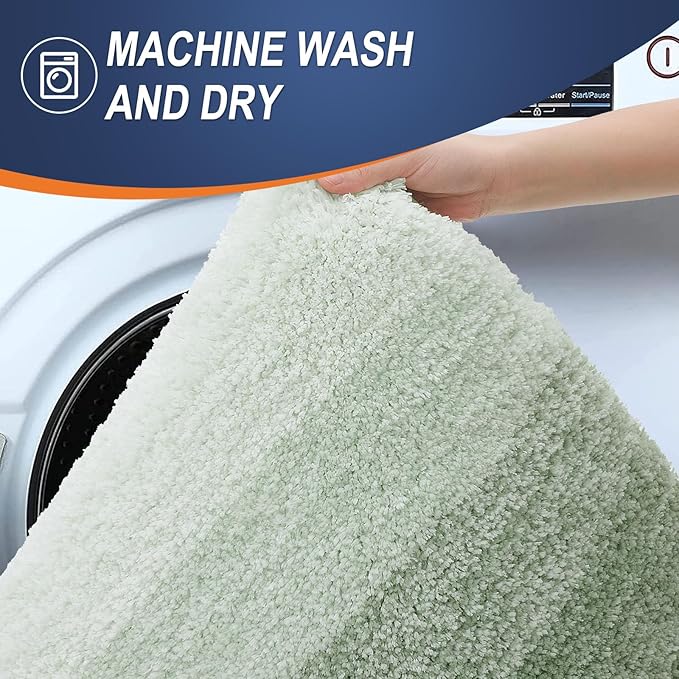 OLANLY Bathroom Runner Rugs 59x20, Extra Soft Absorbent Microfiber Bath Rugs - Image 5