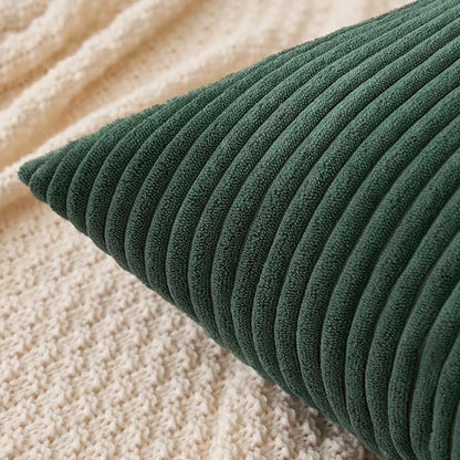 MIULEE Pack of 2 Corduroy Pillow Covers 12 x 20 Inch Lumbar Throw Pillow Covers - Image 2