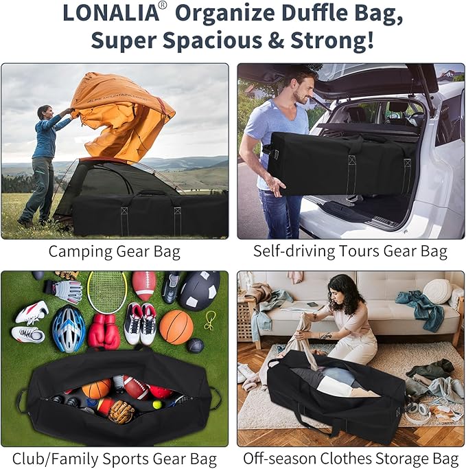 48 Inch Duffle Bag for Travel Camping - 165L Extra Large Heavy Duty Duffel Bag - Image 2