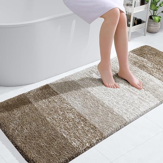OLANLY Bathroom Runner Rugs 54x24, Extra Soft Absorbent Microfiber Bath Rugs by OLANLY