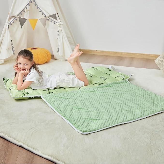Toddler Nap Mat with Pillow and Blanket, Extra Large Rolled Napping Mats - Image 7